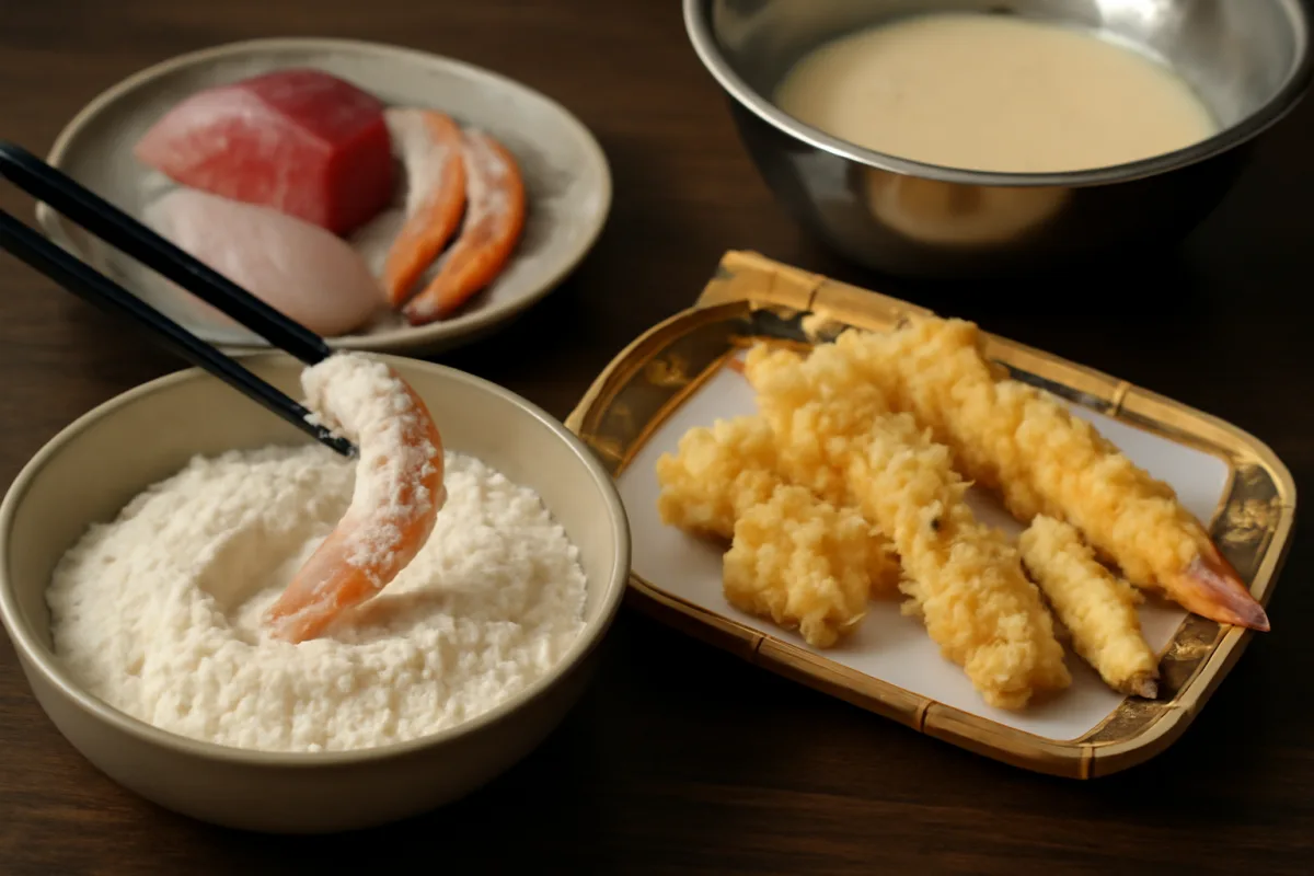 La tempura giapponese con pesce fresco: il dettaglio sulla farina spesso trascurato